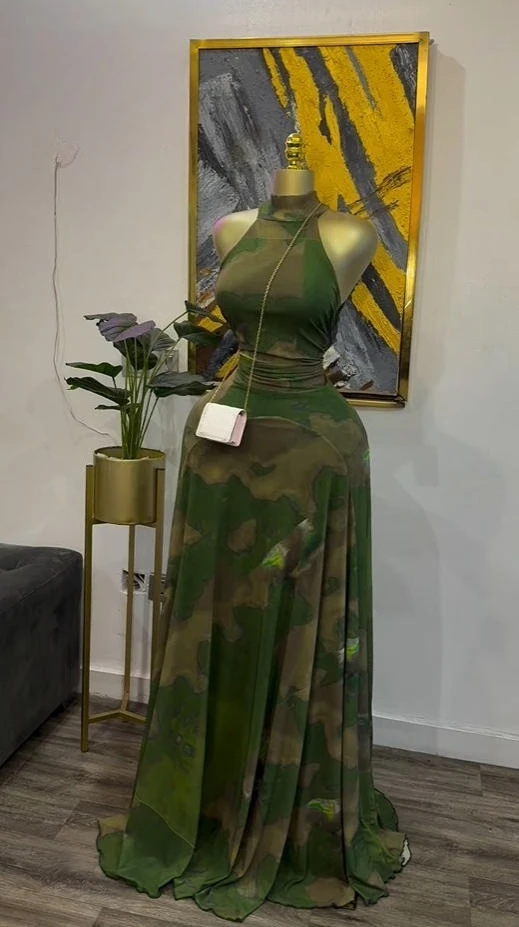 CM.YAYA 2026 Fall Women O-neck Sleeveless Print Mermaid Long Maxi Dress Cocktail Evening Birthday Beach Sexy Night Party Dresses