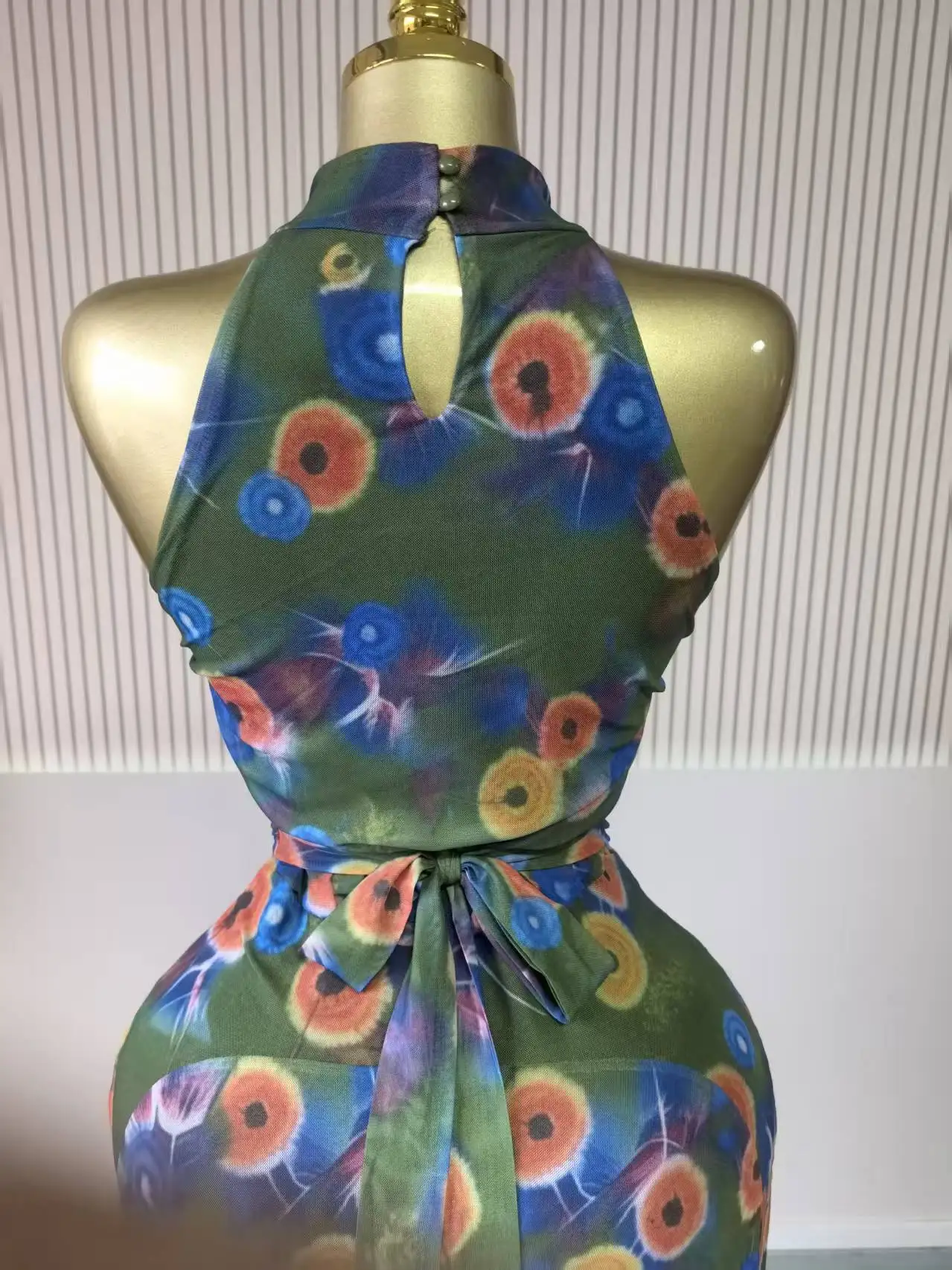 CM.YAYA 2026 Fall Women O-neck Sleeveless Print Mermaid Long Maxi Dress Cocktail Evening Birthday Beach Sexy Night Party Dresses