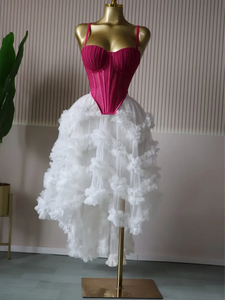 CM.YAYA Women's Dress Set Tunic Irregular Crop Top and Irregular Ball Gown Maxi Long Skirt Suit 2025 Two 2 Piece Set Outfits CM.YAYA Women's Dress Set Tunic Irregular Crop Top and Irregular Ball Gown Maxi Long Skirt Suit 2025 Two 2 Piece Set Outfits