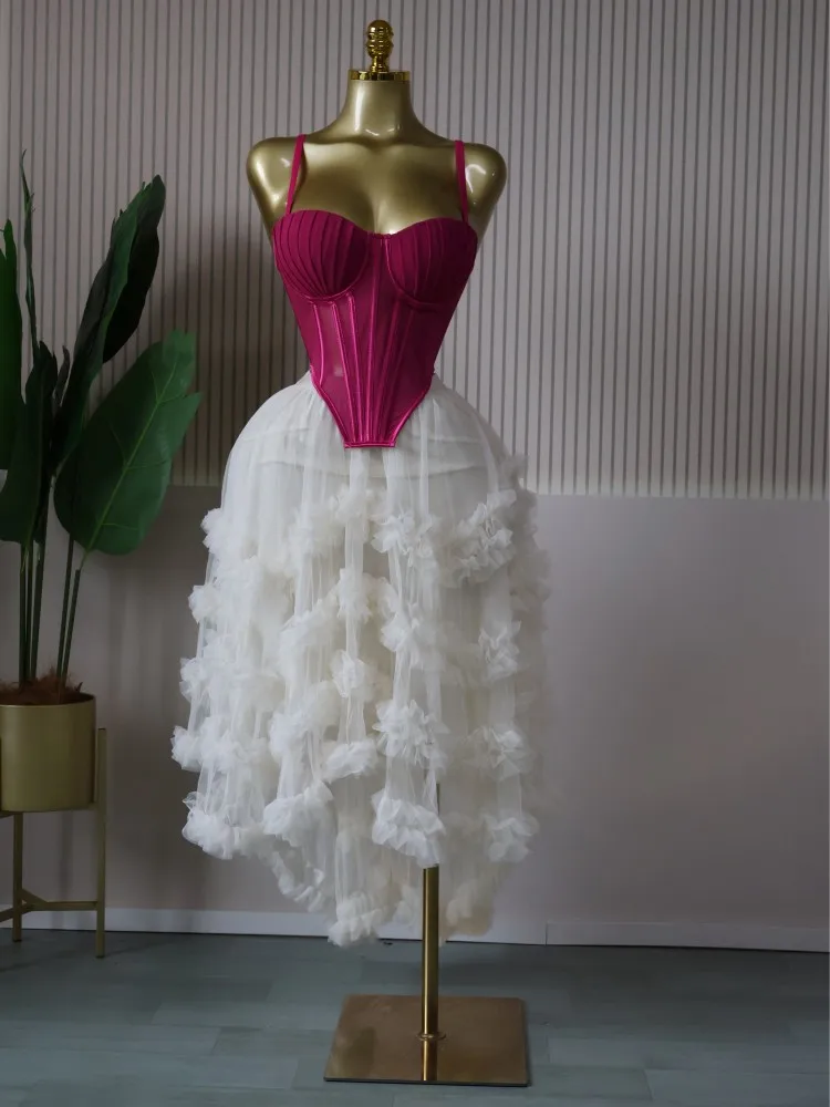 CM.YAYA Women's Dress Set Tunic Irregular Crop Top and Irregular Ball Gown Maxi Long Skirt Suit 2025 Two 2 Piece Set Outfits CM.YAYA Women's Dress Set Tunic Irregular Crop Top and Irregular Ball Gown Maxi Long Skirt Suit 2025 Two 2 Piece Set Outfits