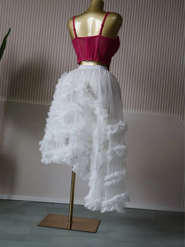 CM.YAYA Women's Dress Set Tunic Irregular Crop Top and Irregular Ball Gown Maxi Long Skirt Suit 2025 Two 2 Piece Set Outfits CM.YAYA Women's Dress Set Tunic Irregular Crop Top and Irregular Ball Gown Maxi Long Skirt Suit 2025 Two 2 Piece Set Outfits