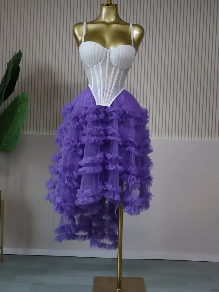 CM.YAYA Women's Dress Set Tunic Irregular Crop Top and Irregular Ball Gown Maxi Long Skirt Suit 2025 Two 2 Piece Set Outfits CM.YAYA Women's Dress Set Tunic Irregular Crop Top and Irregular Ball Gown Maxi Long Skirt Suit 2025 Two 2 Piece Set Outfits