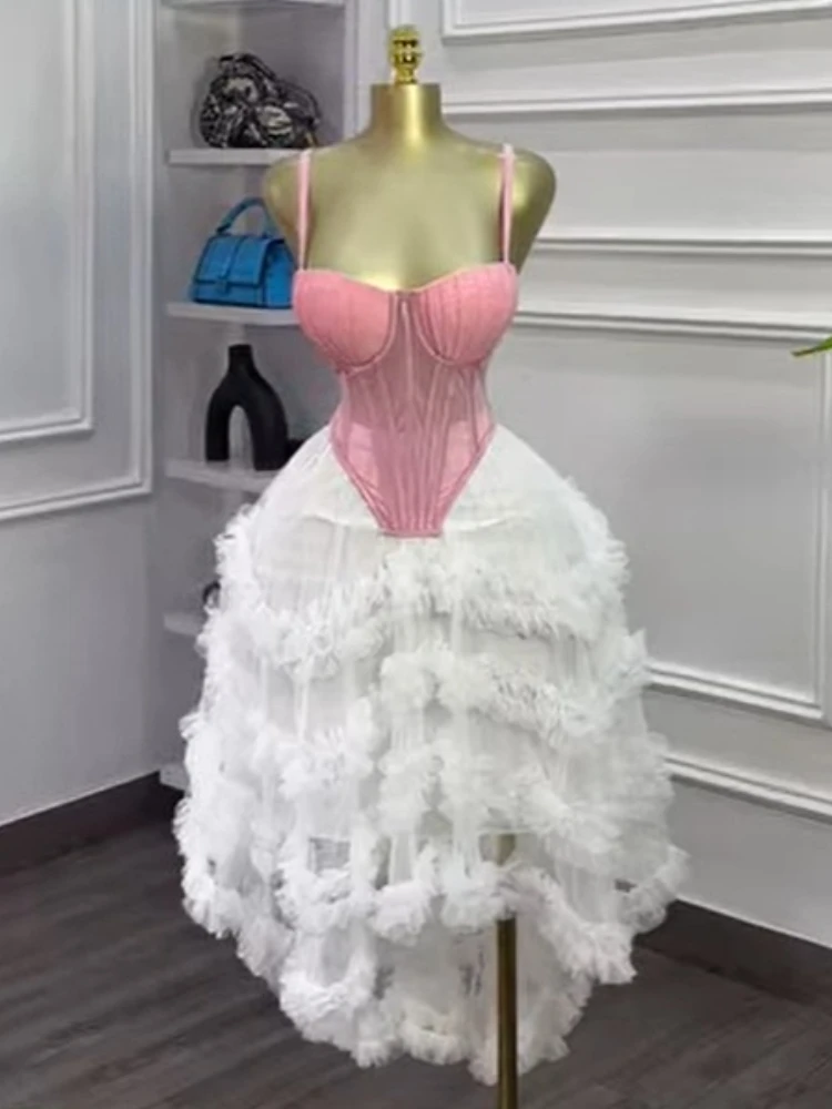 CM.YAYA Women's Dress Set Tunic Irregular Crop Top and Irregular Ball Gown Maxi Long Skirt Suit 2025 Two 2 Piece Set Outfits CM.YAYA Women's Dress Set Tunic Irregular Crop Top and Irregular Ball Gown Maxi Long Skirt Suit 2025 Two 2 Piece Set Outfits