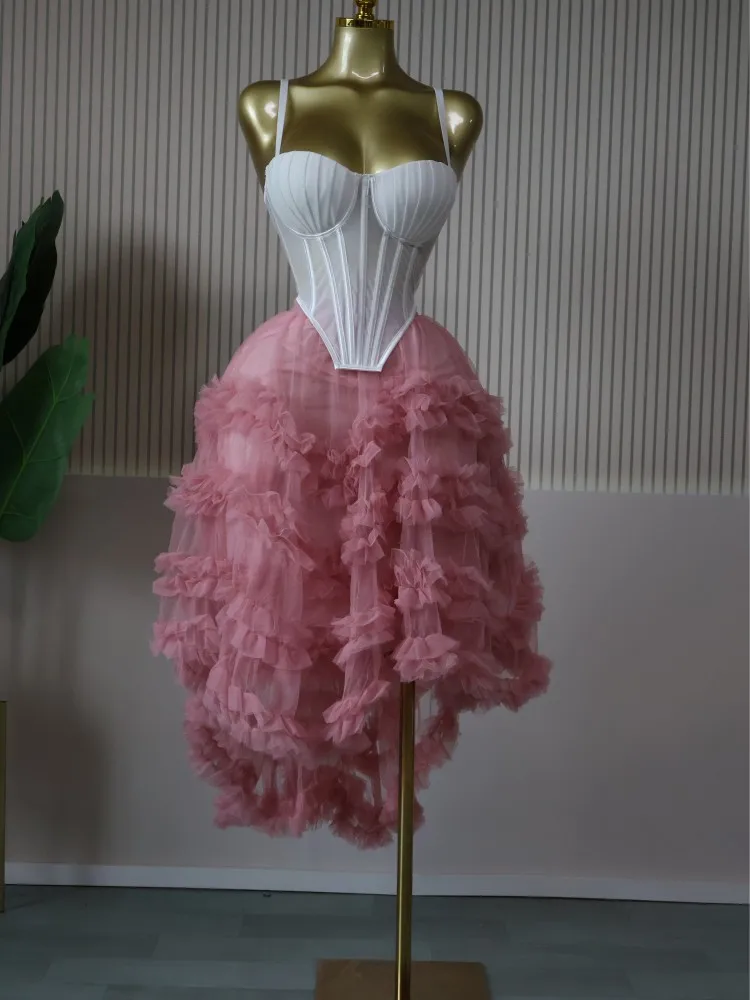 CM.YAYA Women's Dress Set Tunic Irregular Crop Top and Irregular Ball Gown Maxi Long Skirt Suit 2025 Two 2 Piece Set Outfits CM.YAYA Women's Dress Set Tunic Irregular Crop Top and Irregular Ball Gown Maxi Long Skirt Suit 2025 Two 2 Piece Set Outfits