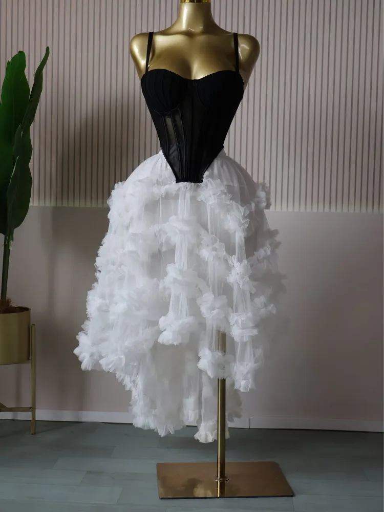 CM.YAYA Women's Dress Set Tunic Irregular Crop Top and Irregular Ball Gown Maxi Long Skirt Suit 2025 Two 2 Piece Set Outfits CM.YAYA Women's Dress Set Tunic Irregular Crop Top and Irregular Ball Gown Maxi Long Skirt Suit 2025 Two 2 Piece Set Outfits