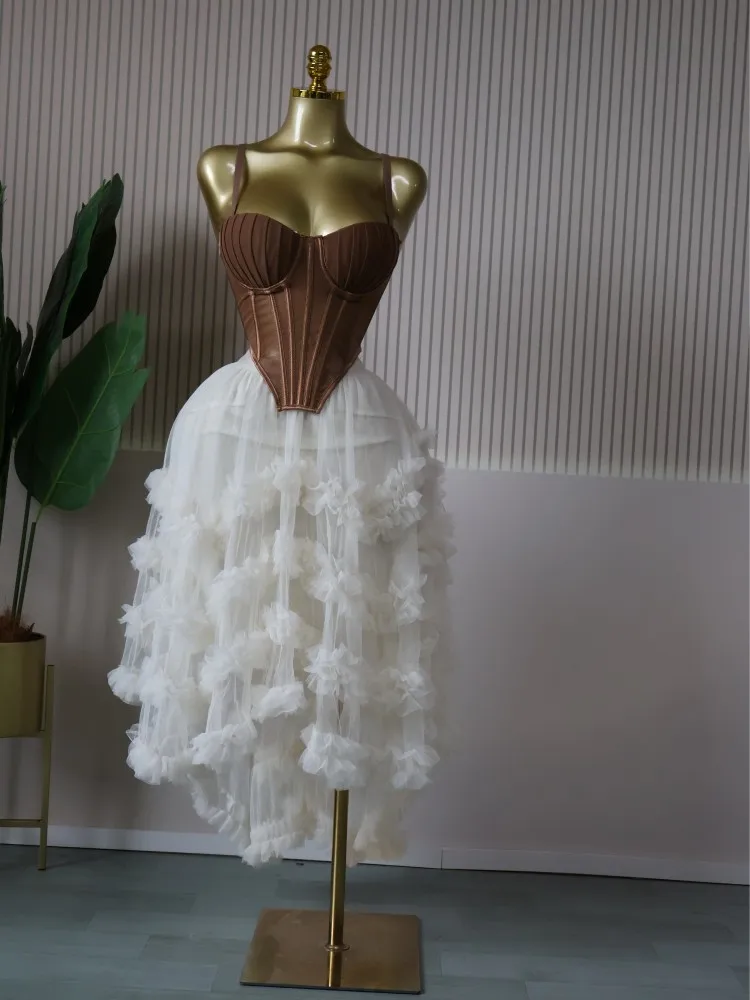 CM.YAYA Women's Dress Set Tunic Irregular Crop Top and Irregular Ball Gown Maxi Long Skirt Suit 2025 Two 2 Piece Set Outfits CM.YAYA Women's Dress Set Tunic Irregular Crop Top and Irregular Ball Gown Maxi Long Skirt Suit 2025 Two 2 Piece Set Outfits