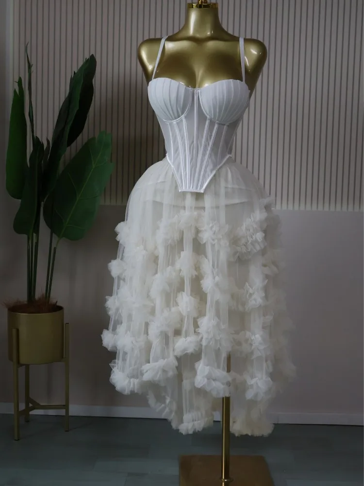 CM.YAYA Women's Dress Set Tunic Irregular Crop Top and Irregular Ball Gown Maxi Long Skirt Suit 2025 Two 2 Piece Set Outfits CM.YAYA Women's Dress Set Tunic Irregular Crop Top and Irregular Ball Gown Maxi Long Skirt Suit 2025 Two 2 Piece Set Outfits