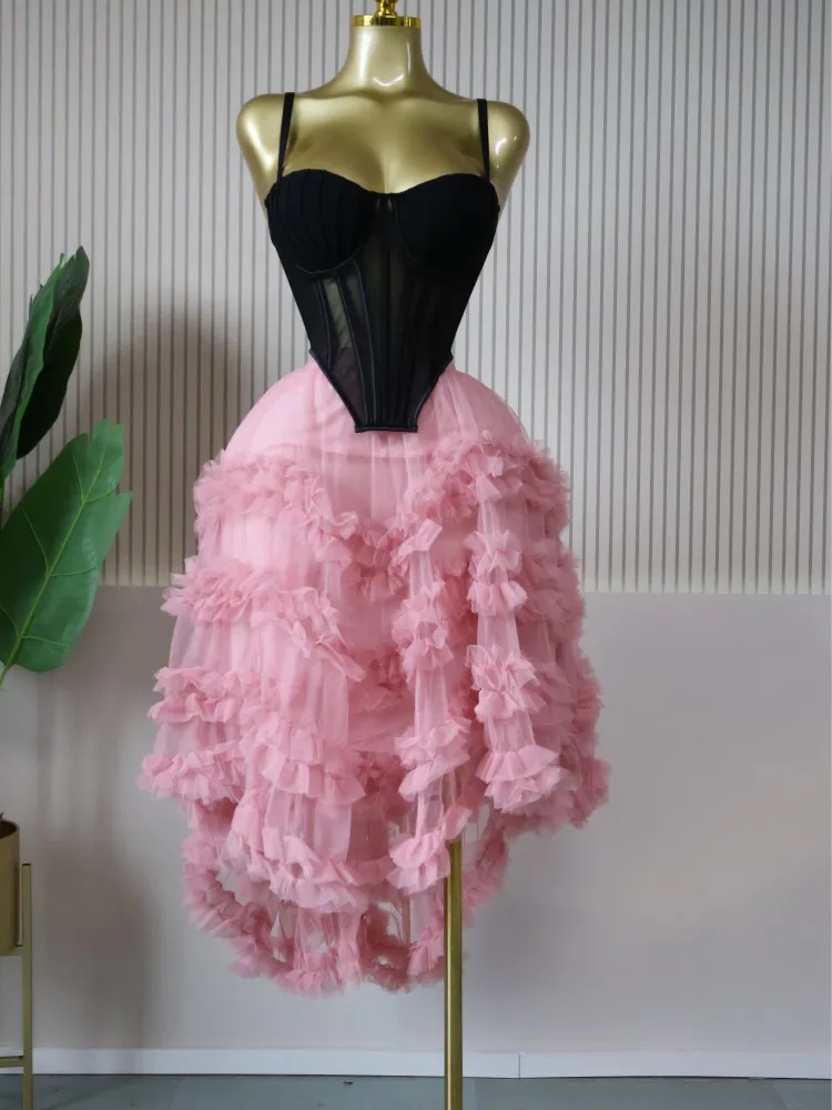 CM.YAYA Women's Dress Set Tunic Irregular Crop Top and Irregular Ball Gown Maxi Long Skirt Suit 2025 Two 2 Piece Set Outfits CM.YAYA Women's Dress Set Tunic Irregular Crop Top and Irregular Ball Gown Maxi Long Skirt Suit 2025 Two 2 Piece Set Outfits