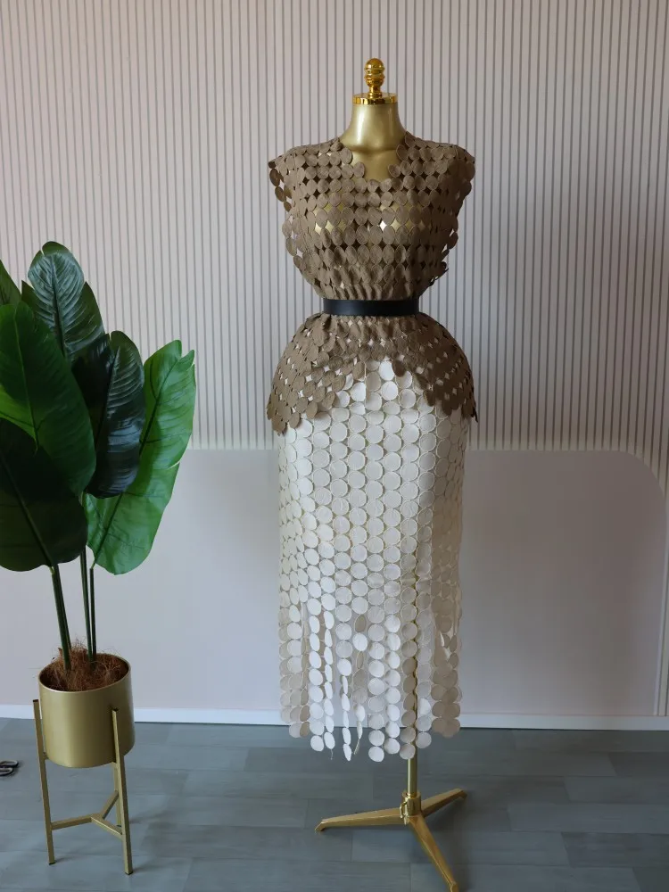 CM.YAYA Women Cutout O-neck Crop Top and Bodycon Midi Slim Maxi Long Skirt Suit 2025 Summer Vacation Sexy Two 2Piece Set Outfits CM.YAYA Women Cutout O-neck Crop Top and Bodycon Midi Slim Maxi Long Skirt Suit 2025 Summer Vacation Sexy Two 2Piece Set Outfits