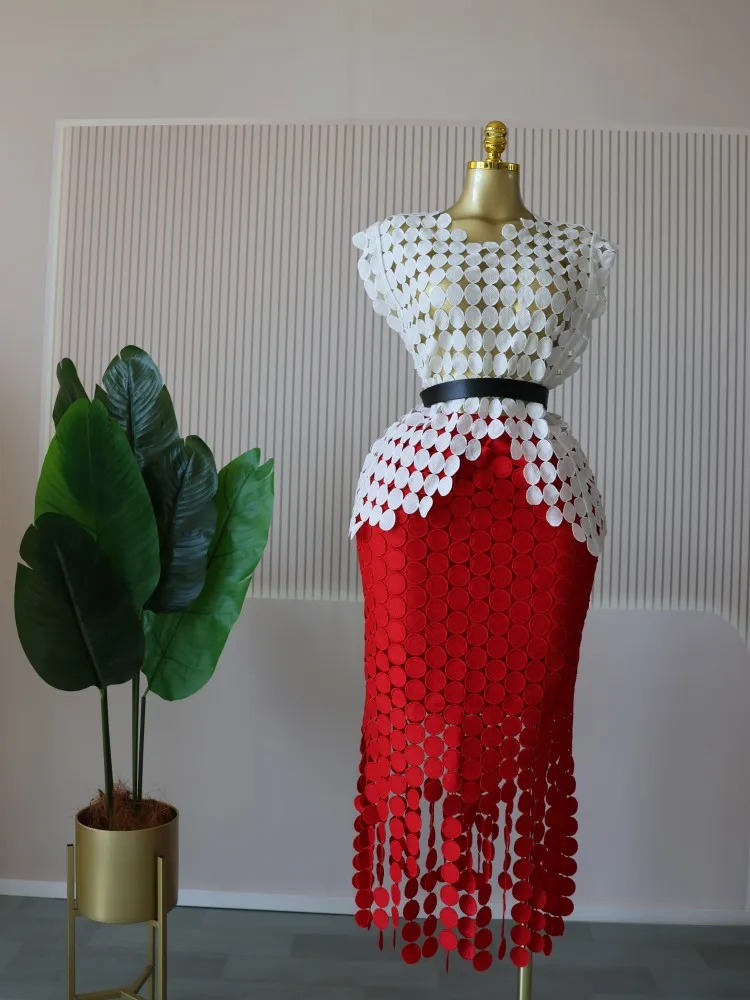 CM.YAYA Women Cutout O-neck Crop Top and Bodycon Midi Slim Maxi Long Skirt Suit 2025 Summer Vacation Sexy Two 2Piece Set Outfits CM.YAYA Women Cutout O-neck Crop Top and Bodycon Midi Slim Maxi Long Skirt Suit 2025 Summer Vacation Sexy Two 2Piece Set Outfits