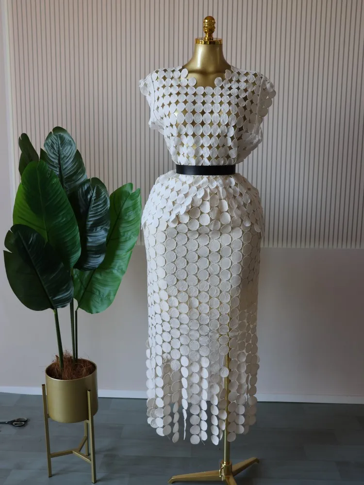 CM.YAYA Women Cutout O-neck Crop Top and Bodycon Midi Slim Maxi Long Skirt Suit 2025 Summer Vacation Sexy Two 2Piece Set Outfits CM.YAYA Women Cutout O-neck Crop Top and Bodycon Midi Slim Maxi Long Skirt Suit 2025 Summer Vacation Sexy Two 2Piece Set Outfits