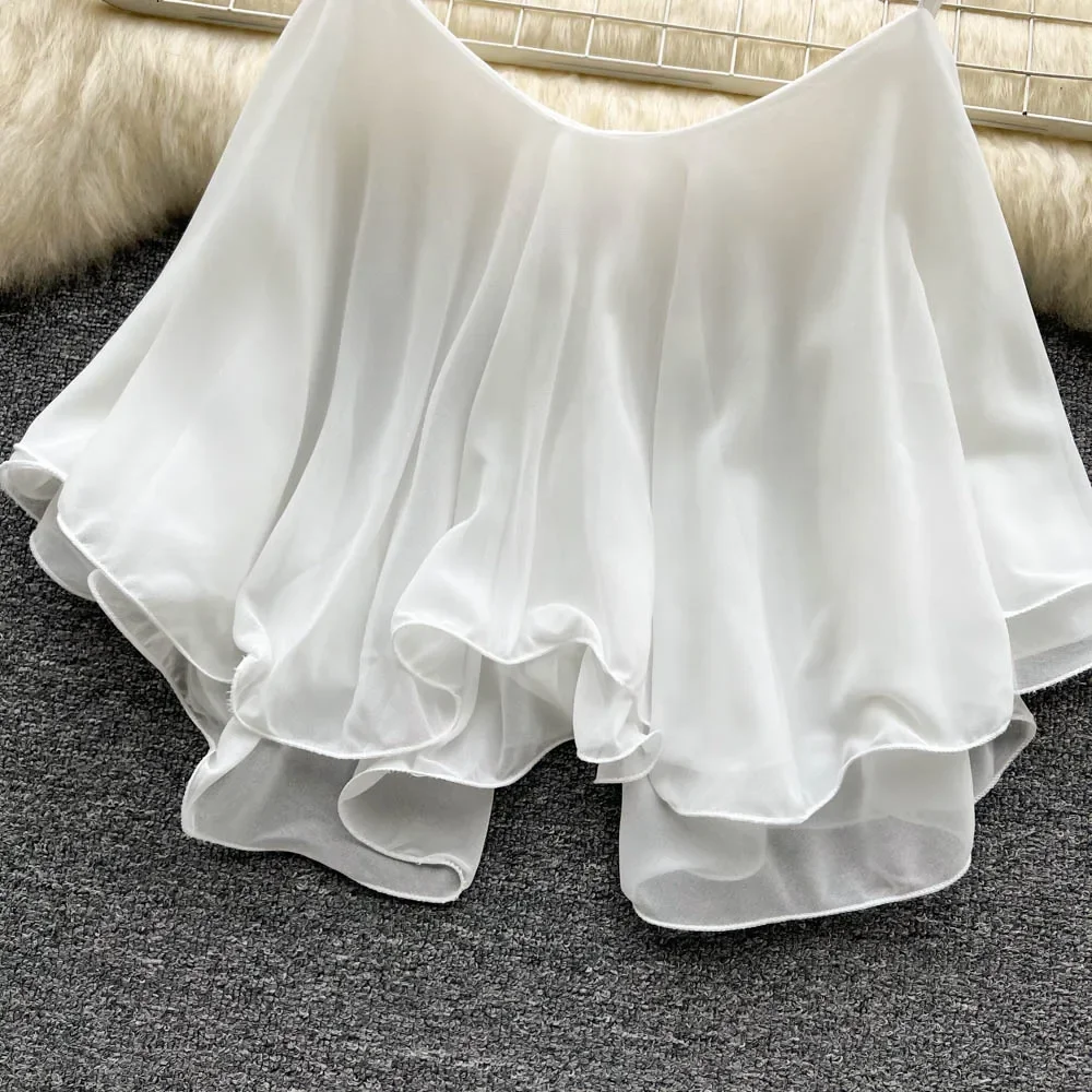 New Summer Spaghetti Straps Ruffle Sleeveless Tanks and Camis Korean Corset Crop Tops Solid Tank Camisoles Women Clothes Y2k New Summer Spaghetti Straps Ruffle Sleeveless Tanks and Camis Korean Corset Crop Tops Solid Tank Camisoles Women Clothes Y2k