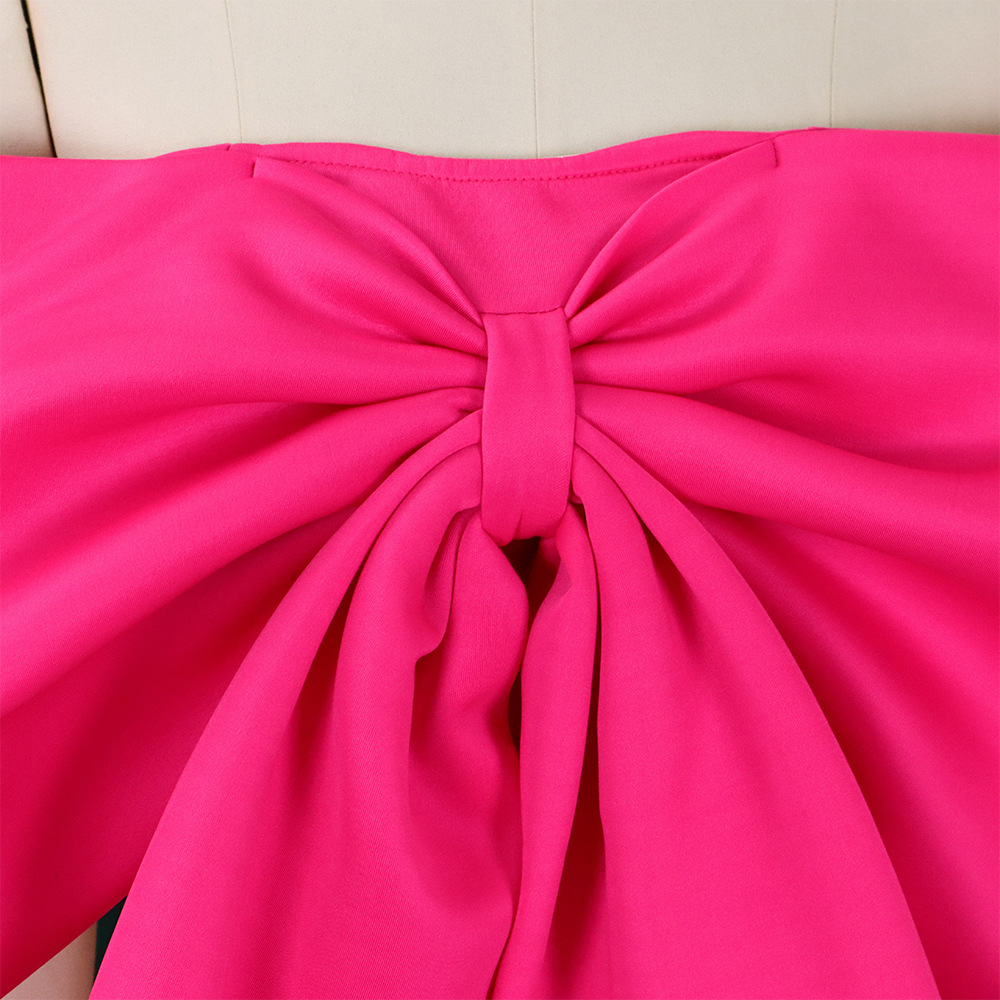 CM.YAYA Vintage Women Bow Butterfly Splicing Strapless Crop Tops 2023 INS Summer Sexy Party Evening Camis Tank CM.YAYA Vintage Women Bow Butterfly Splicing Strapless Crop Tops 2023 INS Summer Sexy Party Evening Camis Tank