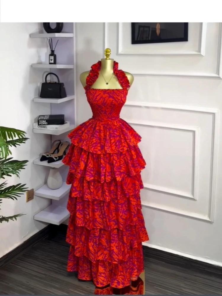 GLCMYAYA Women Floral Printed Cascading Ruffles Ball Gown Midi Maxi Long Dress Birthday Vacation Holiday Party Dresses Vestidos GLCMYAYA Women Floral Printed Cascading Ruffles Ball Gown Midi Maxi Long Dress Birthday Vacation Holiday Party Dresses Vestidos