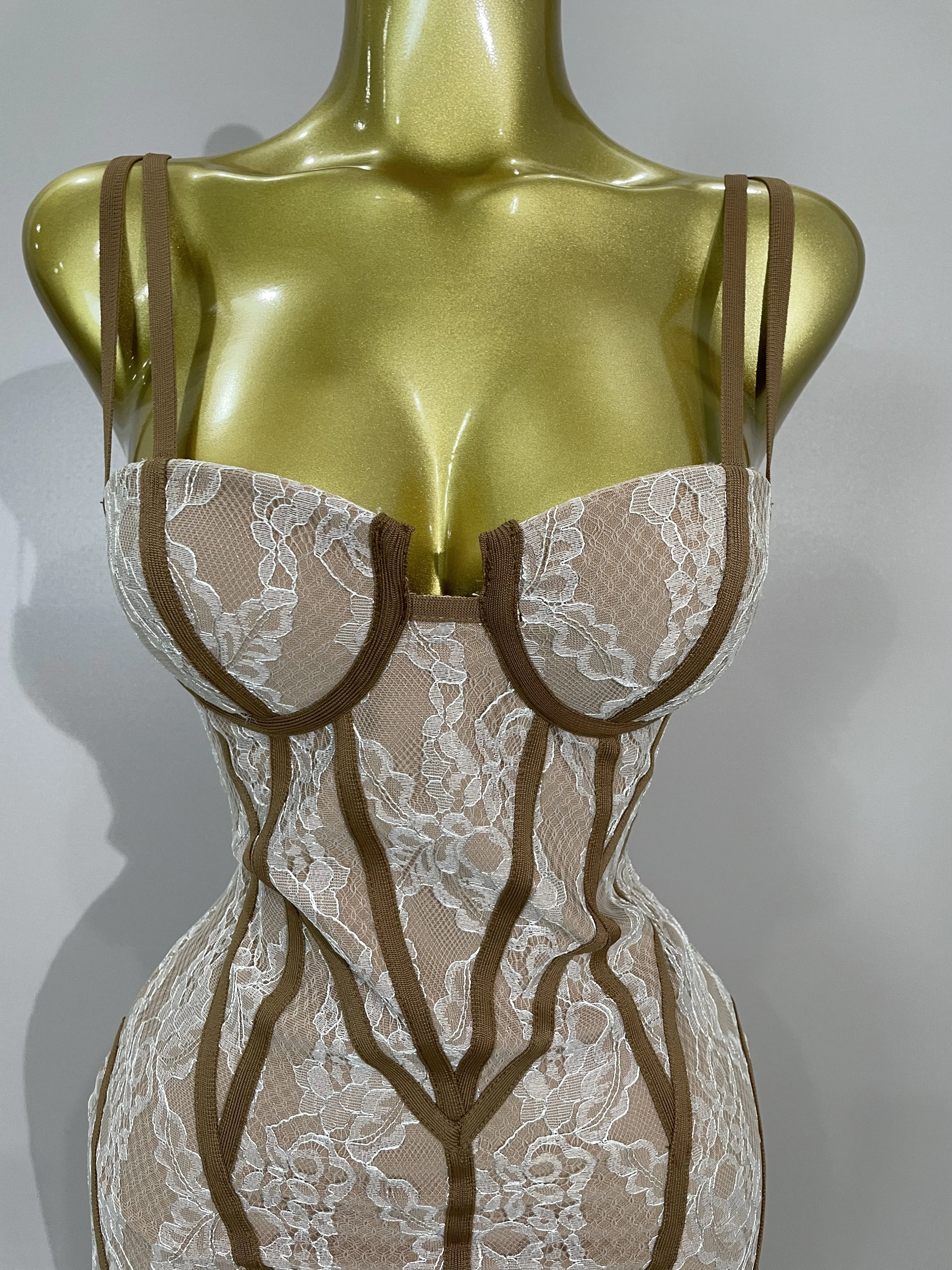 2025 New Women's Party Dress Original Design Camisole Lace Backless Evening Party Birthday Gowns Night Club Show Wear Vestido