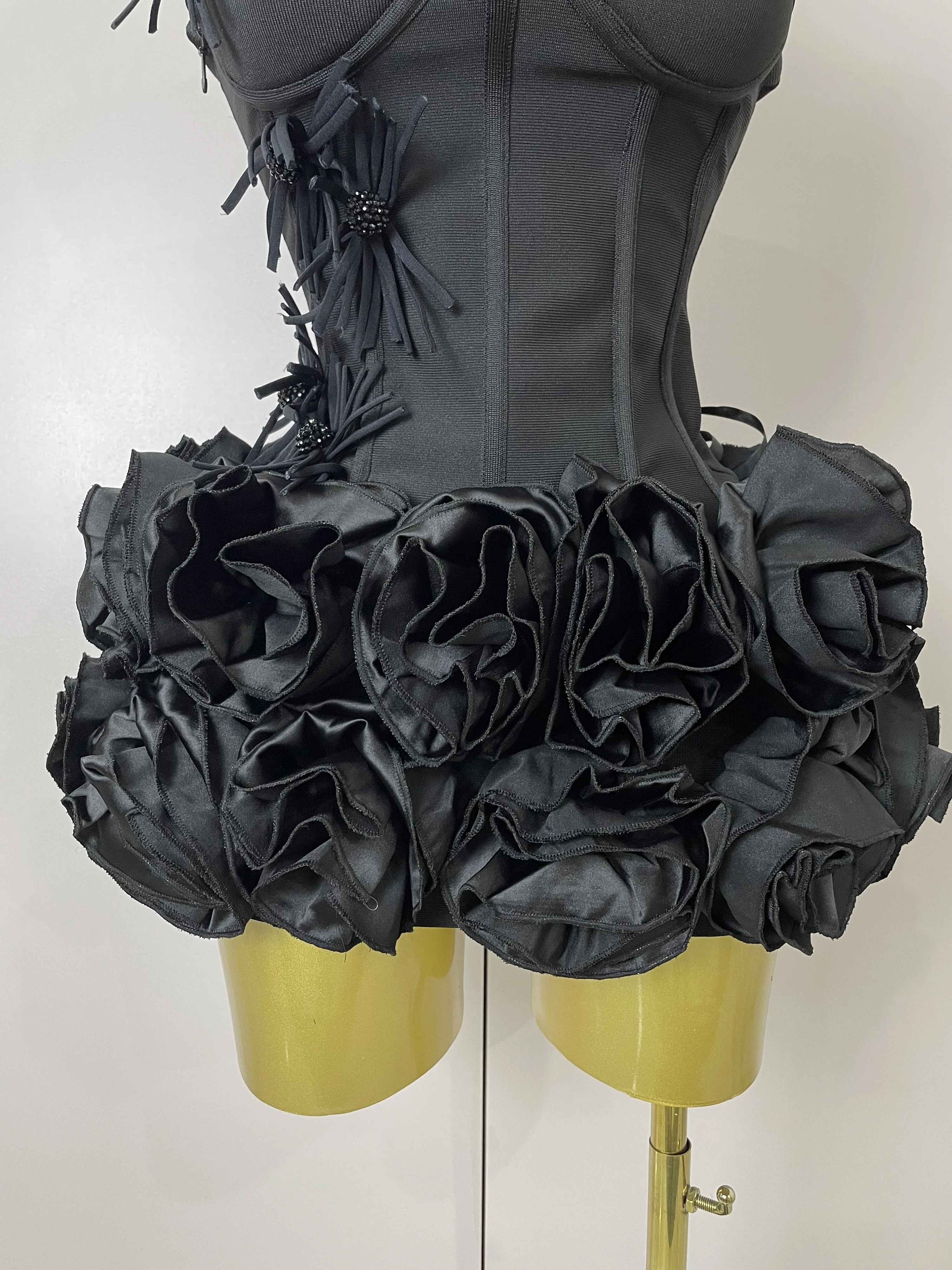 Women Sexy Halter Prom Gown Celebrity Club Two Piece Set Cocktail Elegant Fashion Luxury Birthday Party Red Black Bandage Outfit