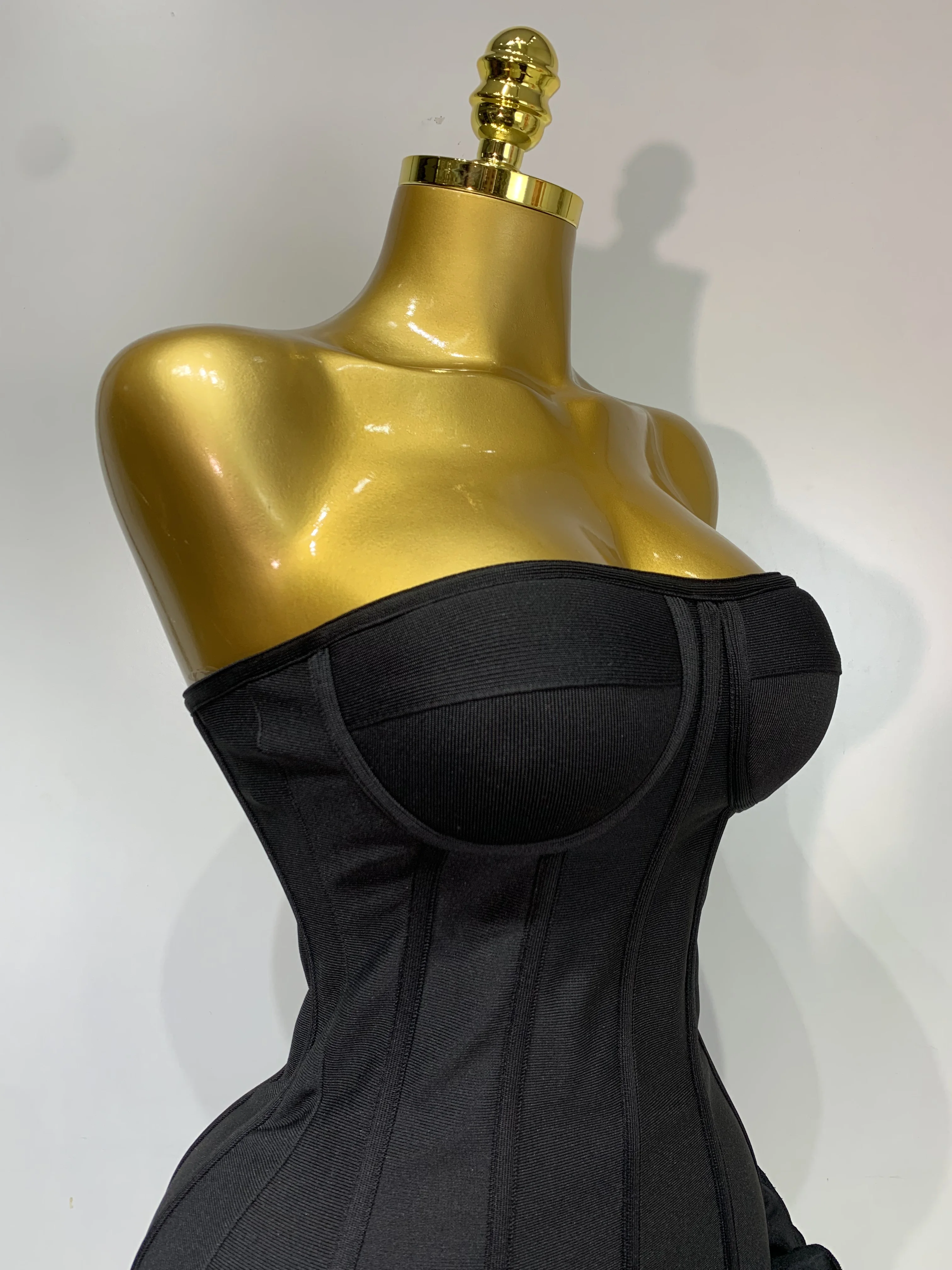 Women Sexy Strapless Backless Flower Embellished Mini Bandage Dress Bodycon Celebrity Party Cocktail Evening Party Club Dresses Women Sexy Strapless Backless Flower Embellished Mini Bandage Dress Bodycon Celebrity Party Cocktail Evening Party Club Dresses