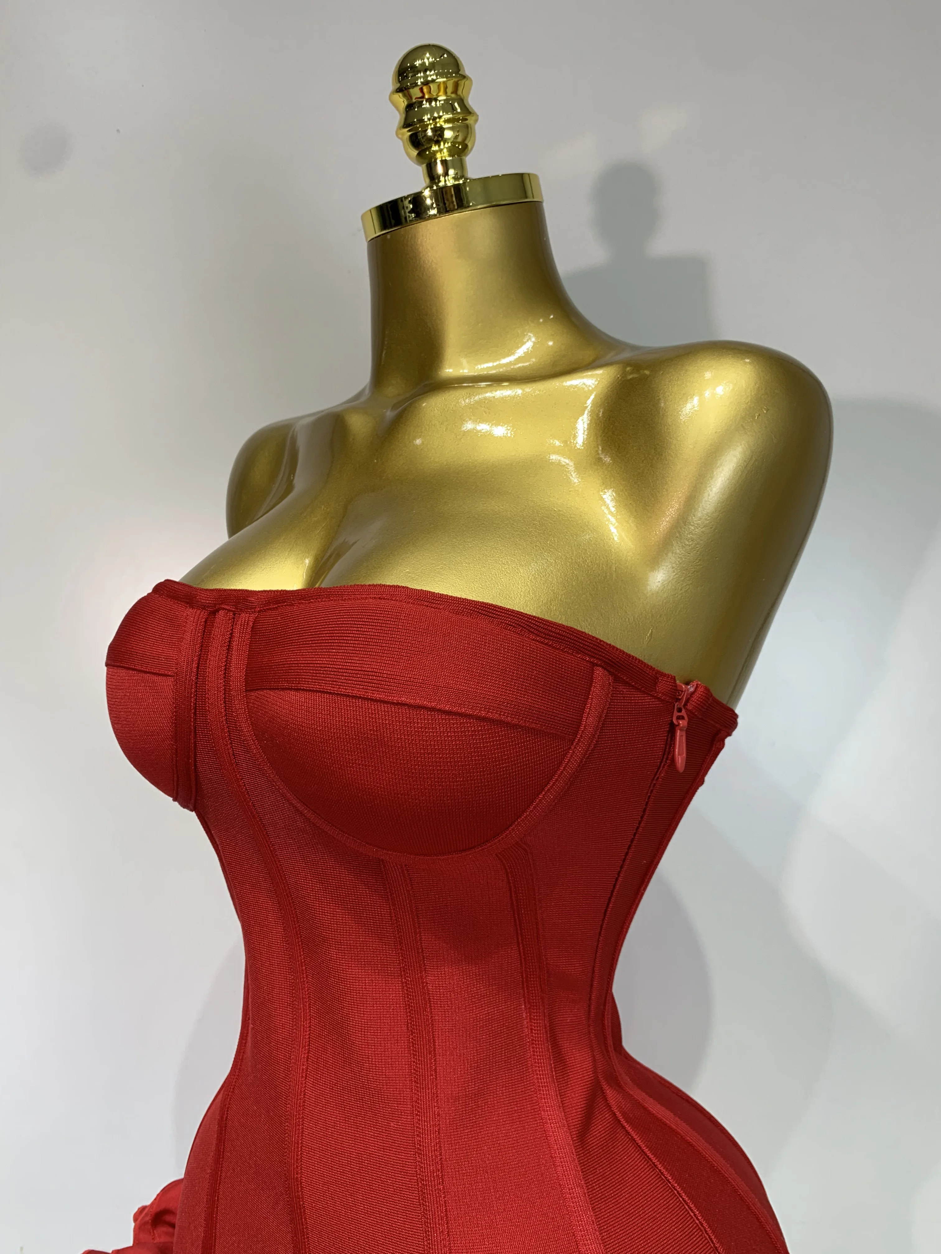 Women Sexy Strapless Backless Flower Embellished Mini Bandage Dress Bodycon Celebrity Party Cocktail Evening Party Club Dresses Women Sexy Strapless Backless Flower Embellished Mini Bandage Dress Bodycon Celebrity Party Cocktail Evening Party Club Dresses