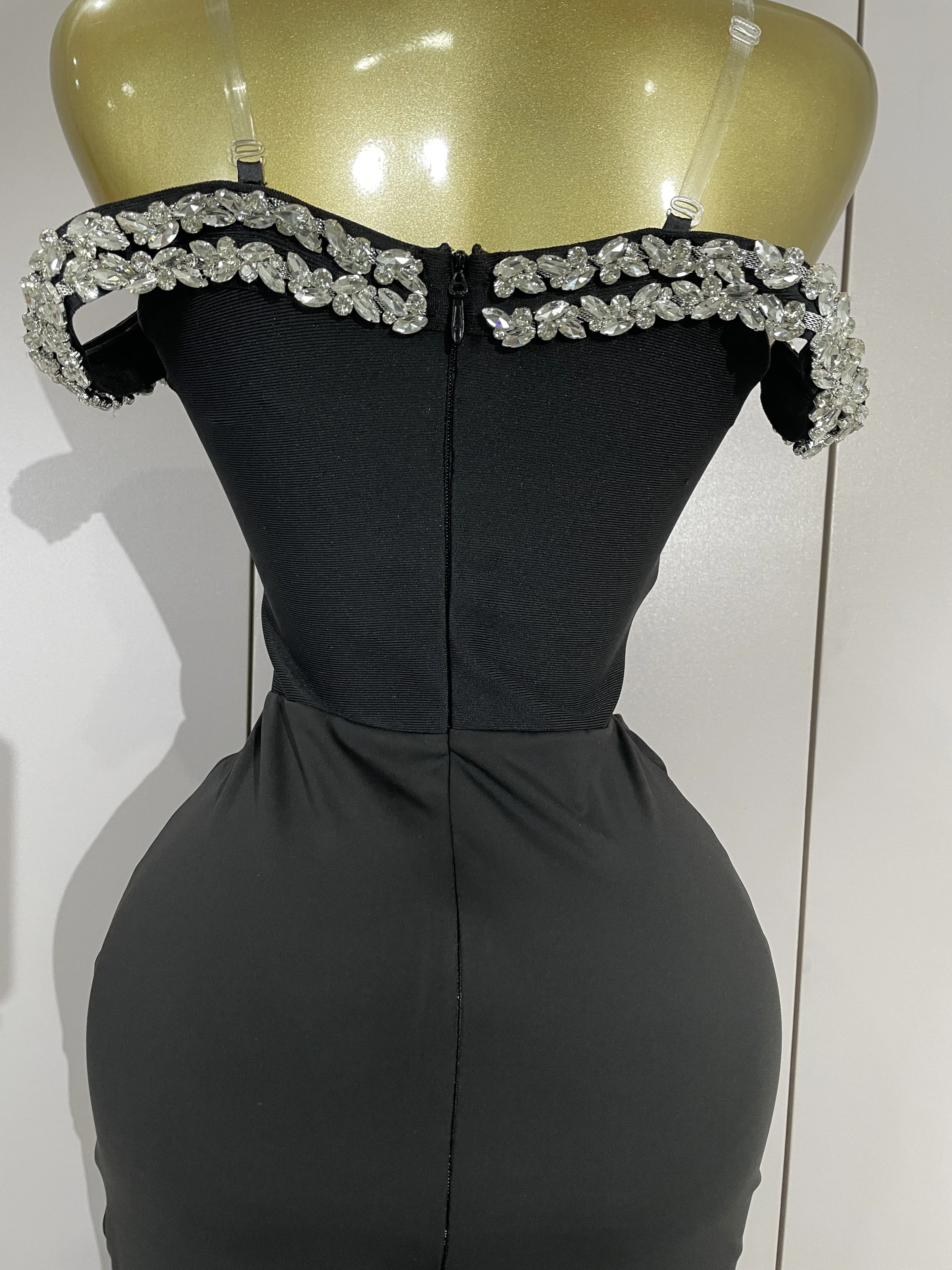 Elegant Sexy Off-The-Shoulder Bodycon Long Bandage Dress Women Evening Party Prom Club Luxury Birthday Wedding Guest Dresses